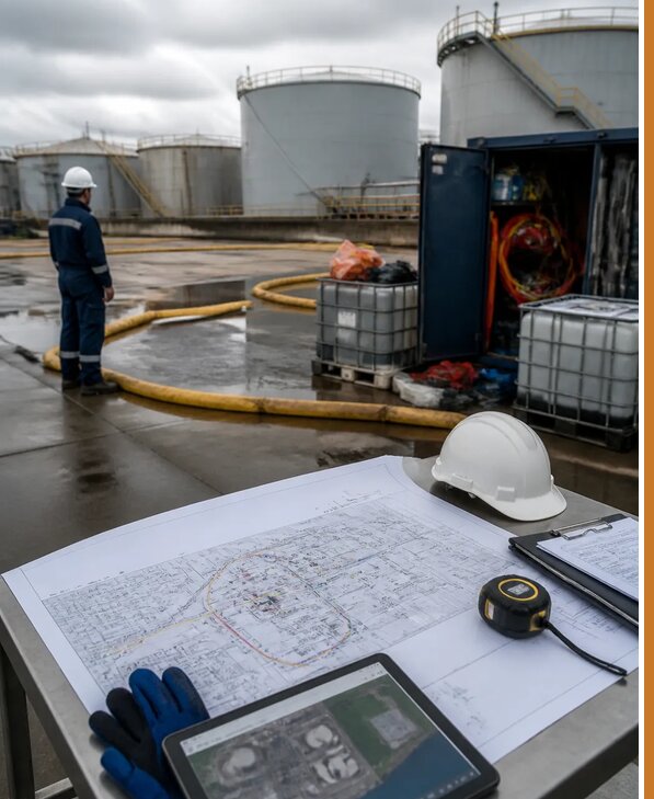 Разработка плана ликвидации разливов нефти в Новошахтинске